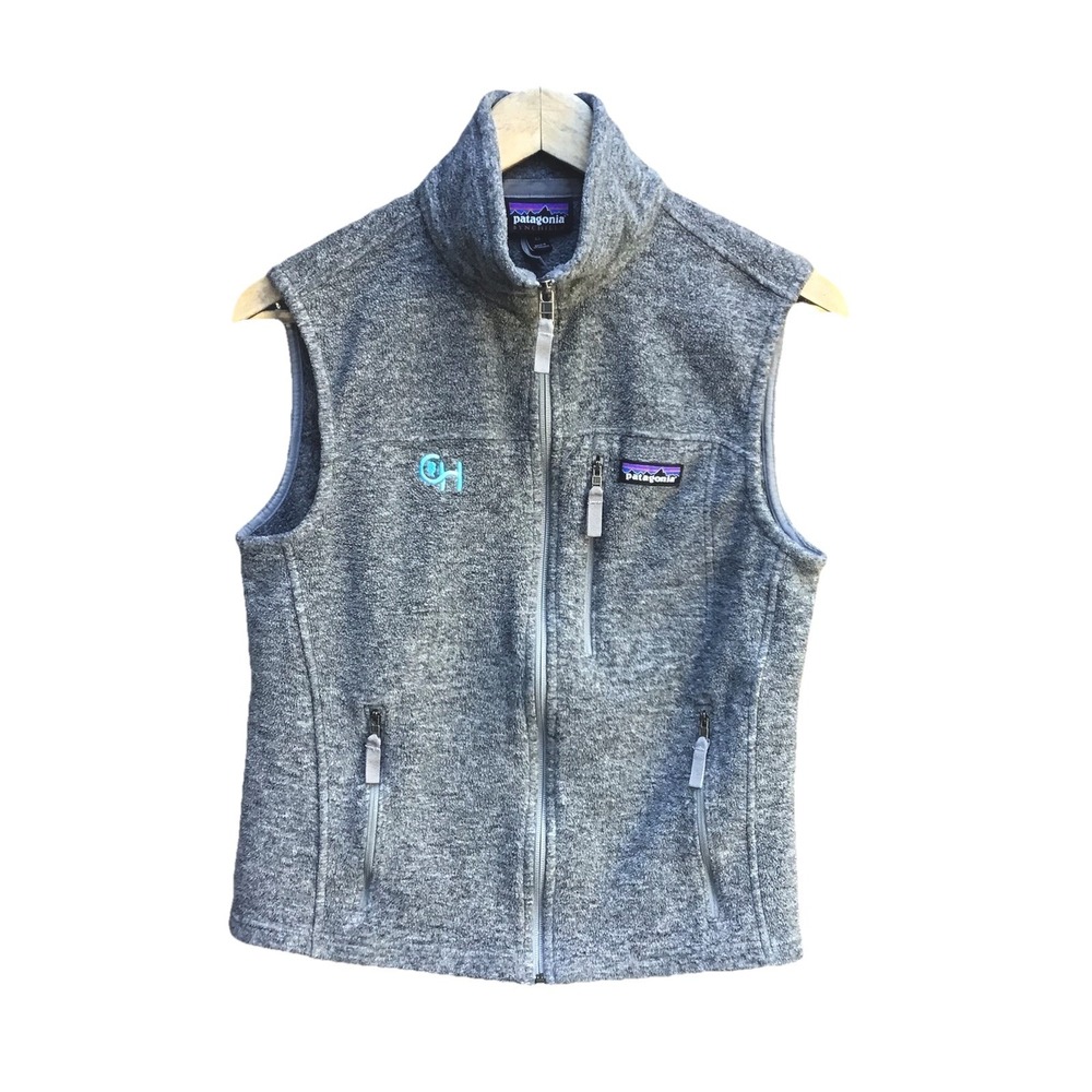 Patagonia Better Sweater Fleece Vest Men's XS Gray Synchilla CH Logo Full Zip